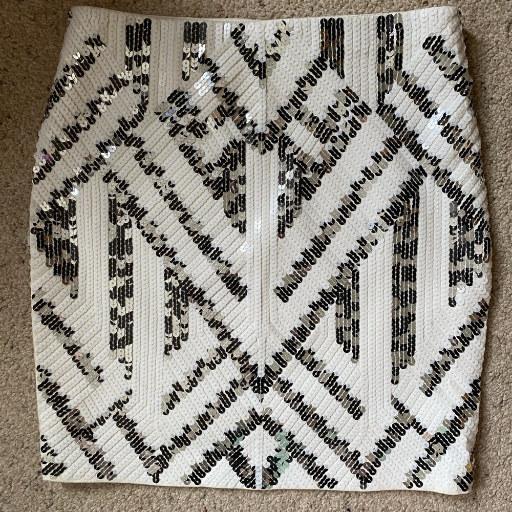 Express Sequin Mini Skirt